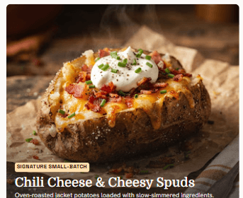 Chili Cheese & Cheesy Spuds